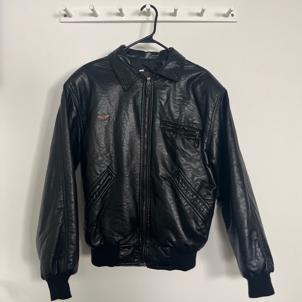 RGA Leather Jacket Aviator Mens